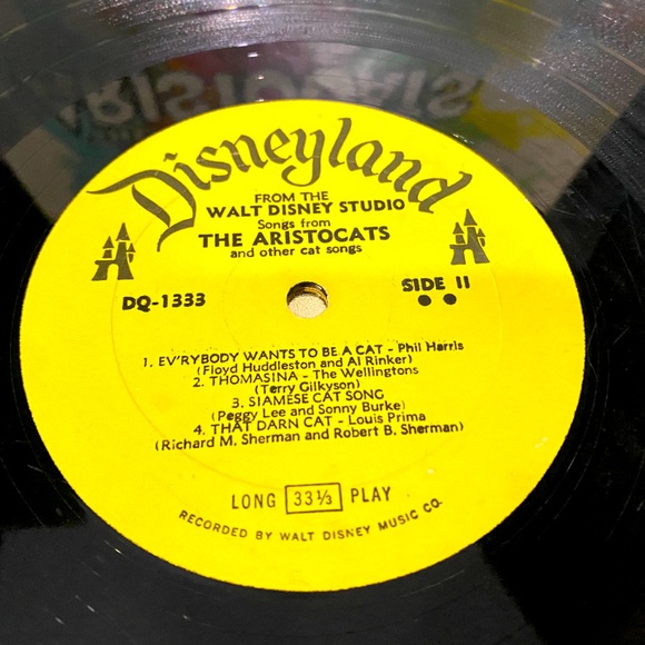 WALT DISNEY PRODUCTIONS VTG 1970 THE ARISTOCATS DISNEYLAND VINYL RECORD DQ-1333 - Picture 10 of 16